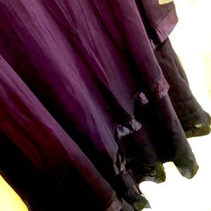 Komorov tiered tea length dress for a special event. Flattering-lovely draping.